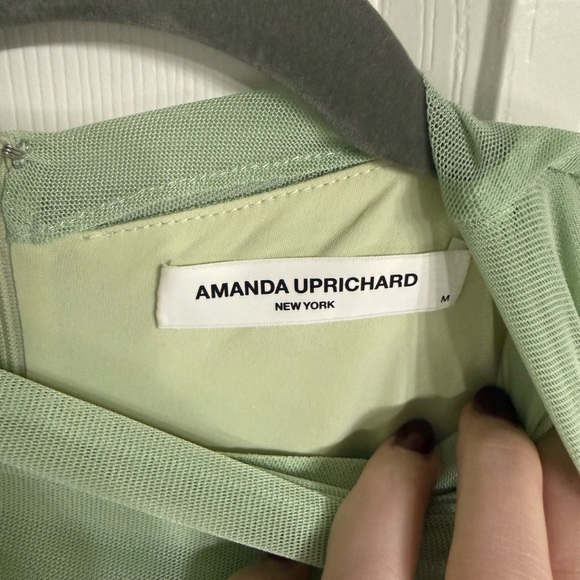 Amanda Uprichard Evianna Gown in Pistachio. - Picture 6 of 7